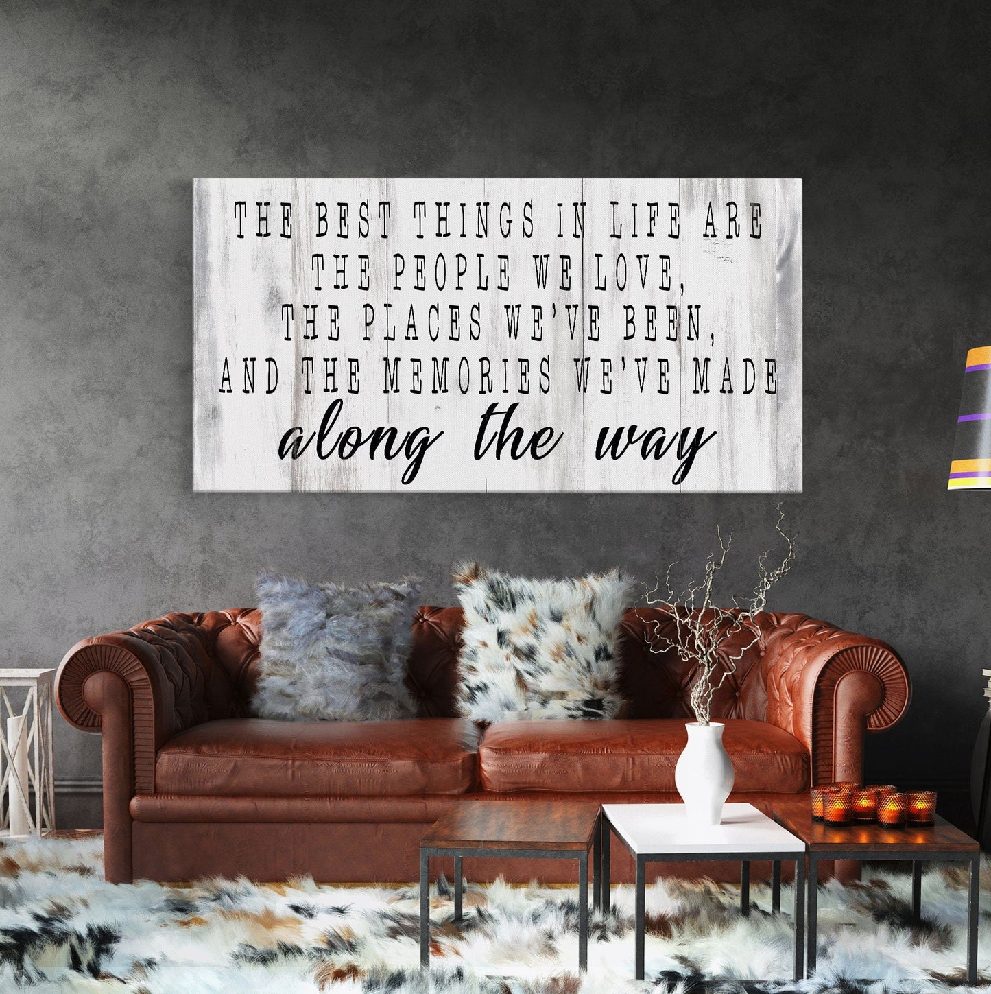 inspirational signs, the best things in life canvas sign, home decor sign, wood sign wall decor, motivational signs, the memories we've made