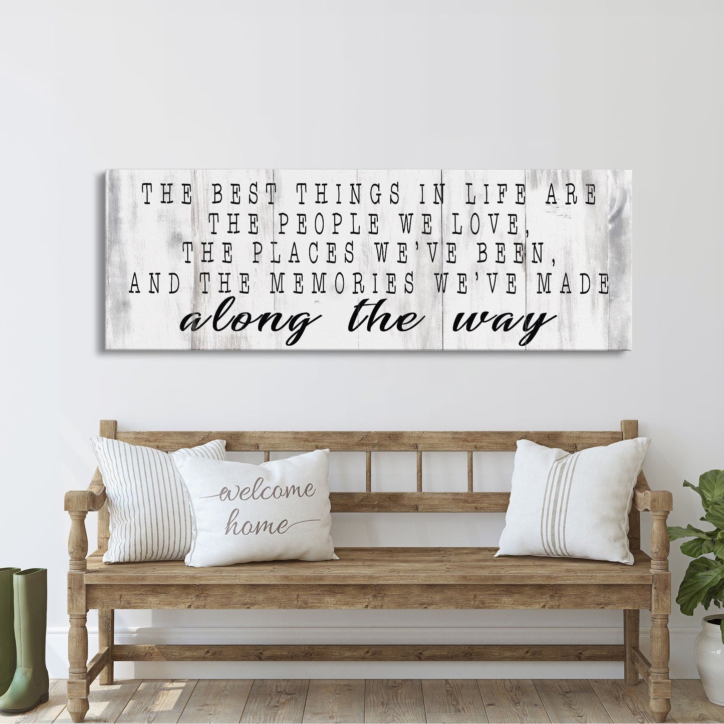 inspirational signs, the best things in life canvas sign, home decor sign, wood sign wall decor, motivational signs, the memories we've made