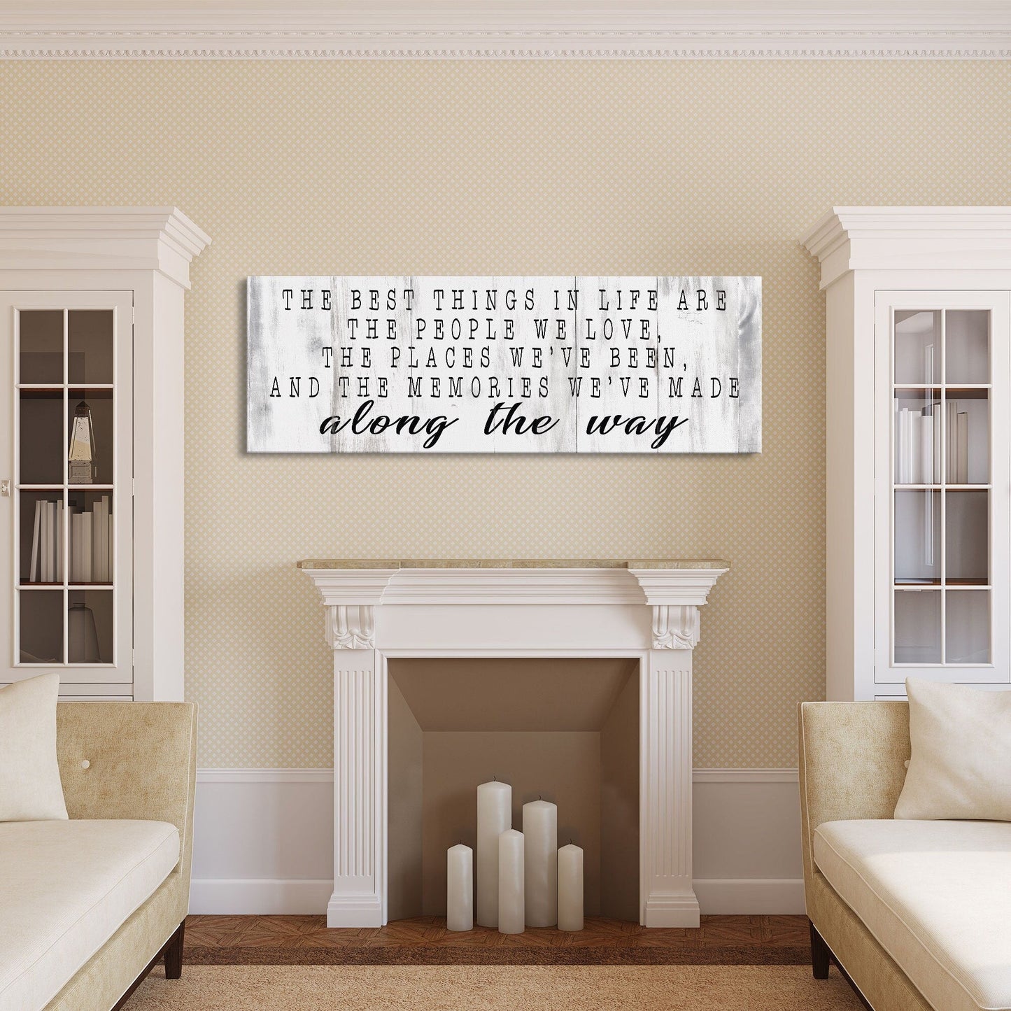 inspirational signs, the best things in life canvas sign, home decor sign, wood sign wall decor, motivational signs, the memories we've made