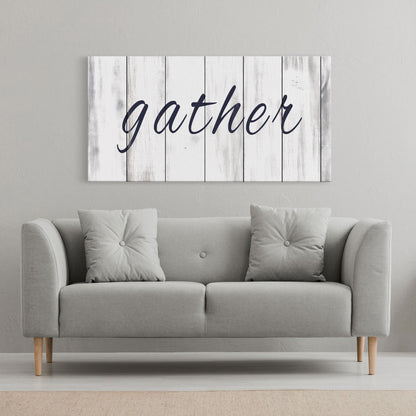 Gather Canvas Sign Gather Sign Large Gather Wood Sign Gather Sign Canvas Wood Dining Room Signs Dining Room Wall Decor Thanksgiving Signs