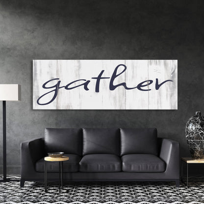 Gather Canvas Sign Gather Sign Large Gather Wood Sign Gather Sign Canvas Wood Dining Room Signs Dining Room Wall Decor Thanksgiving Signs