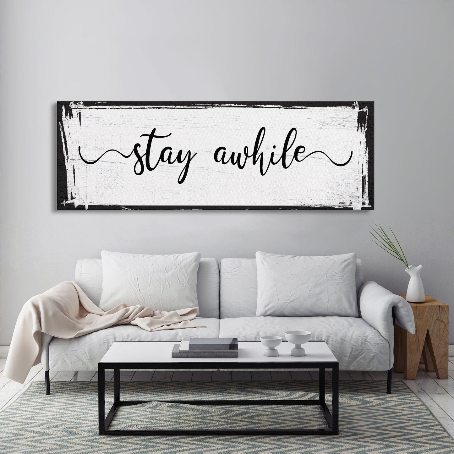Stay awhile sign, Stay Awhile Canvas Print, Living Room Signs, Living room wall decor, Entryway Wood sign, wooden signs, Mothers Day gifts