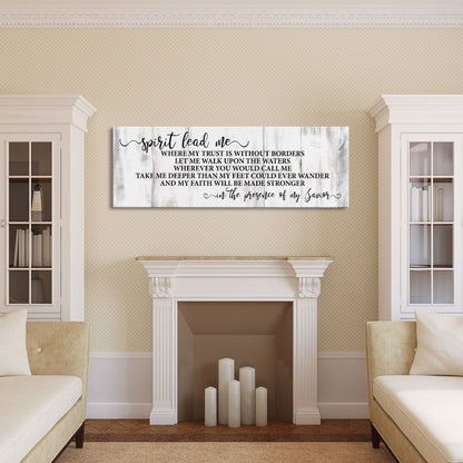Song wall decor, Hillsong, spirit lead me canvas print, inspirational wall decor, worship song sign, worship song decor, Christian decor