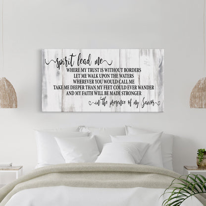 Song wall decor, Hillsong, spirit lead me canvas print, inspirational wall decor, worship song sign, worship song decor, Christian decor