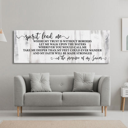 Song wall decor, Hillsong, spirit lead me canvas print, inspirational wall decor, worship song sign, worship song decor, Christian decor