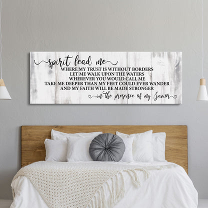 Song wall decor, Hillsong, spirit lead me canvas print, inspirational wall decor, worship song sign, worship song decor, Christian decor