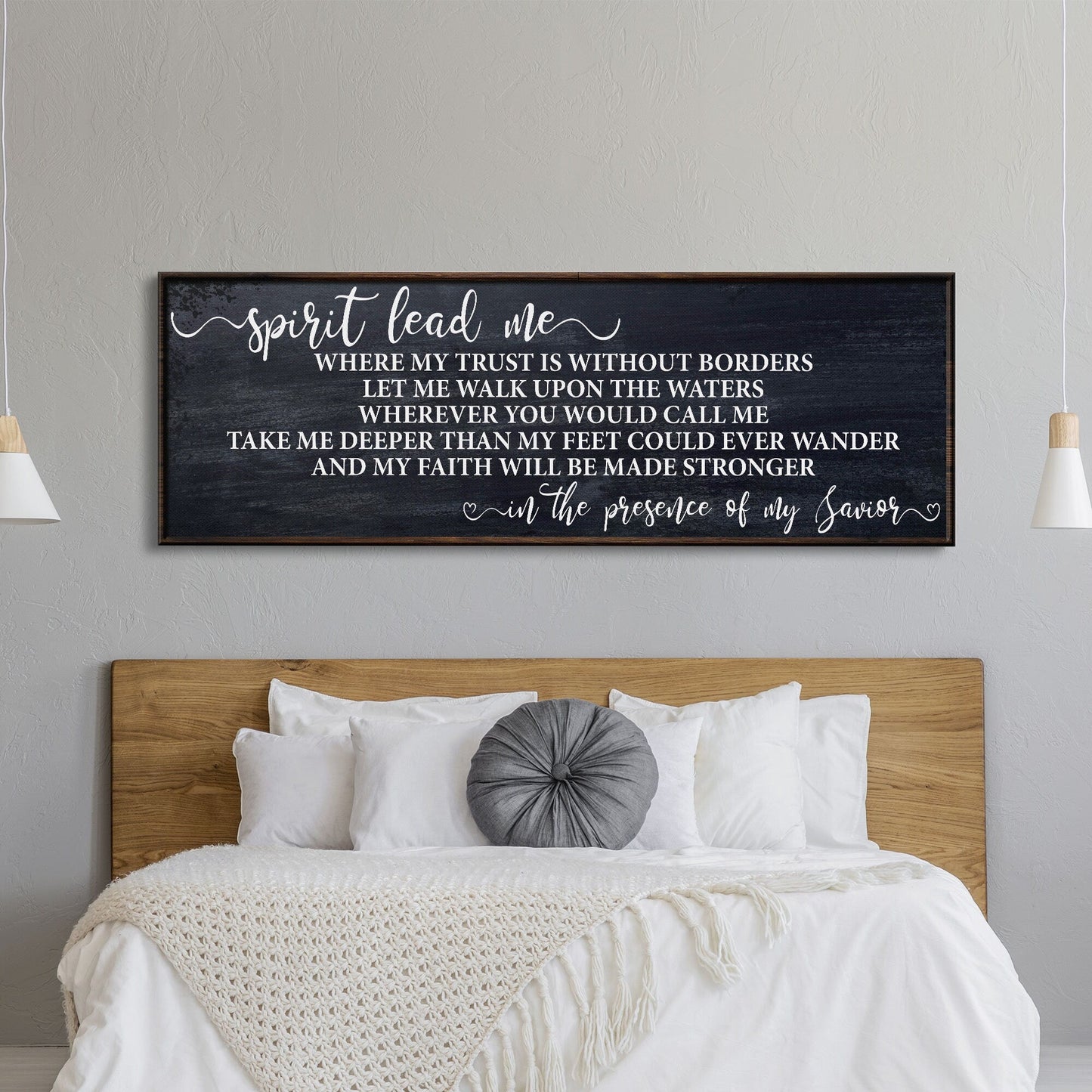 Song wall decor, spirit lead me canvas print, inspirational wall decor, worship song sign, worship song decor, Christian decor, Hillsong