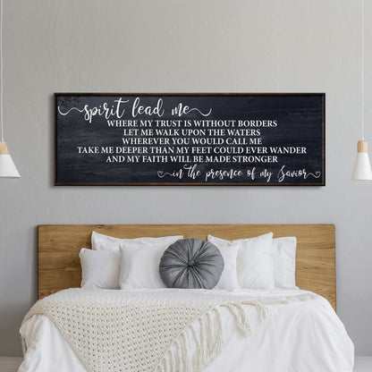 Song wall decor, spirit lead me canvas print, inspirational wall decor, worship song sign, worship song decor, Christian decor, Hillsong