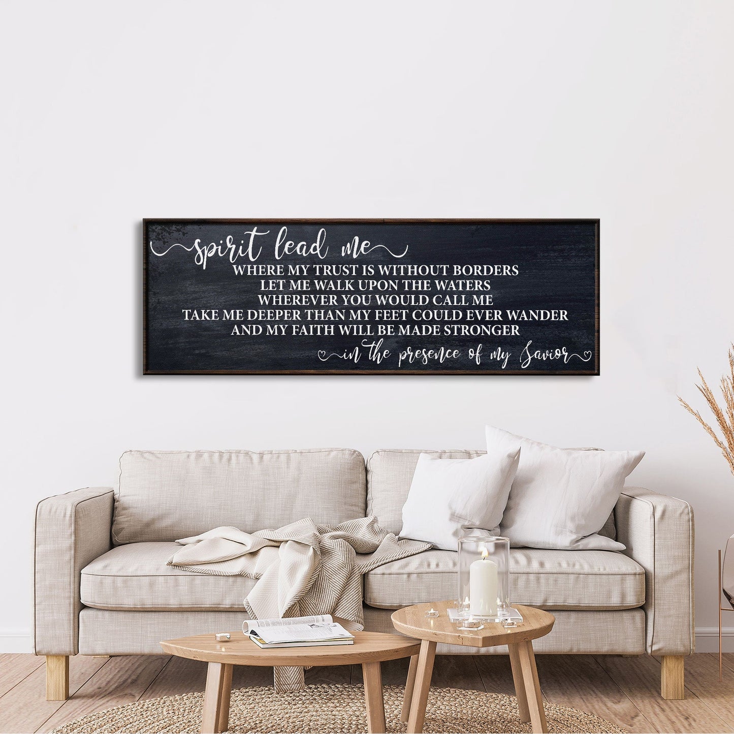 Song wall decor, spirit lead me canvas print, inspirational wall decor, worship song sign, worship song decor, Christian decor, Hillsong