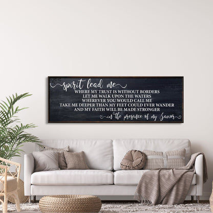 Song wall decor, spirit lead me canvas print, inspirational wall decor, worship song sign, worship song decor, Christian decor, Hillsong