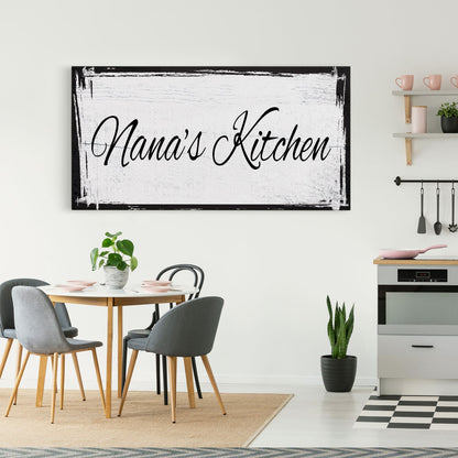 Custom Canvas Sign for Kitchen, Nana's Kitchen Canvas Sign, Personalized Kitchen Signs, Nana Mothers Day Gift, Custom Kitchen Sign Wall Deco