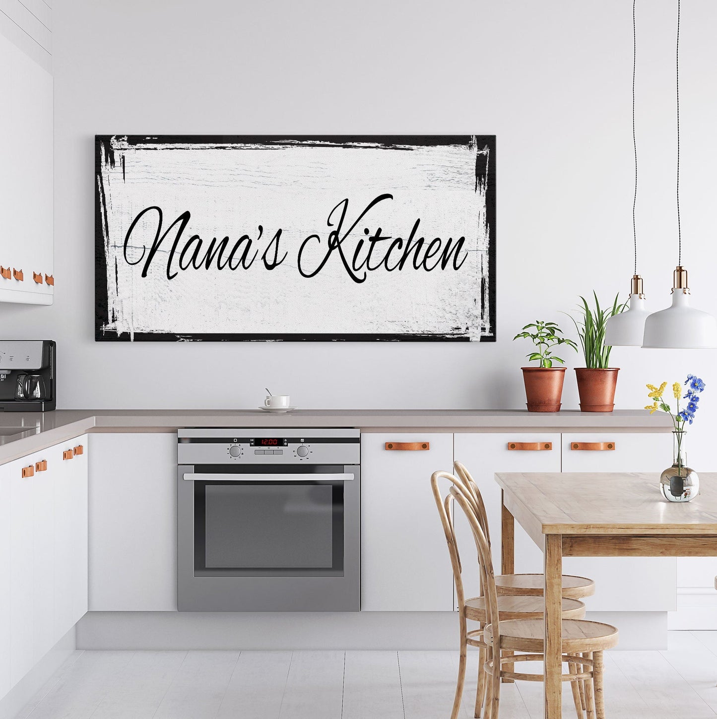 Custom Canvas Sign for Kitchen, Nana's Kitchen Canvas Sign, Personalized Kitchen Signs, Nana Mothers Day Gift, Custom Kitchen Sign Wall Deco