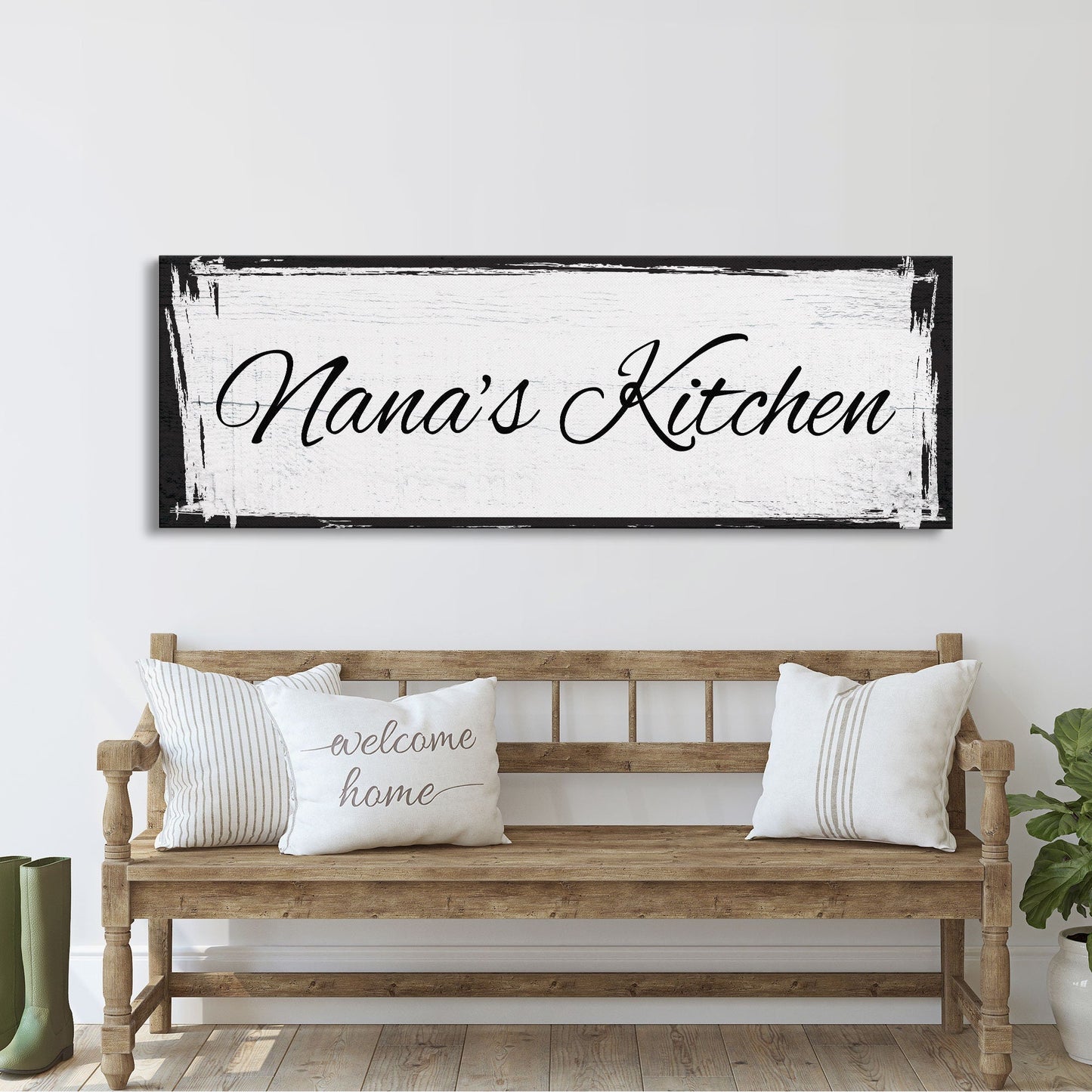 Custom Canvas Sign for Kitchen, Nana's Kitchen Canvas Sign, Personalized Kitchen Signs, Nana Mothers Day Gift, Custom Kitchen Sign Wall Deco