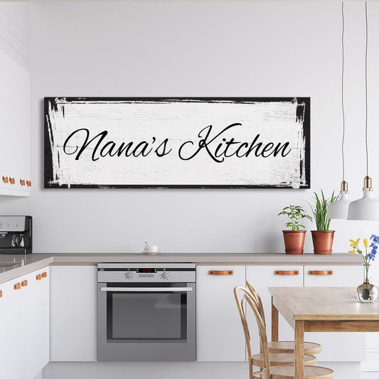 Custom Canvas Sign for Kitchen, Nana's Kitchen Canvas Sign, Personalized Kitchen Signs, Nana Mothers Day Gift, Custom Kitchen Sign Wall Deco