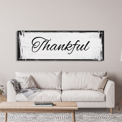 Thankful Canvas Sign, Thankful Sign on Wood, Thanksgiving Signs, Fall Signs, Thankful Wood Signs, Thanksgiving Decor, Framed Wood Signs