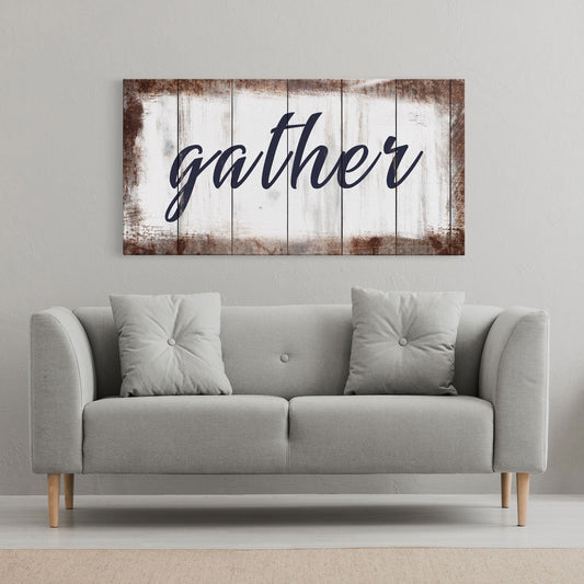 Gather Canvas Sign, Gather Wood Sign, Dining Room Sign, Large Gather Sign, Fall Sign, Gather, Canvas And Wood Signs, Wooden Signs