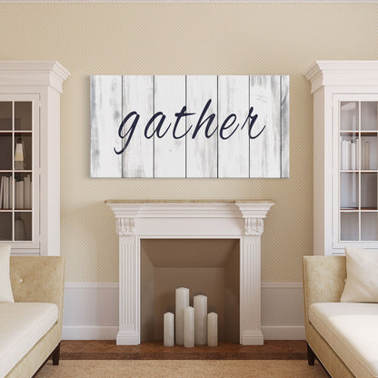 Gather Canvas Sign Gather Sign Large Gather Wood Sign Gather Sign Canvas Wood Dining Room Signs Dining Room Wall Decor Thanksgiving Signs