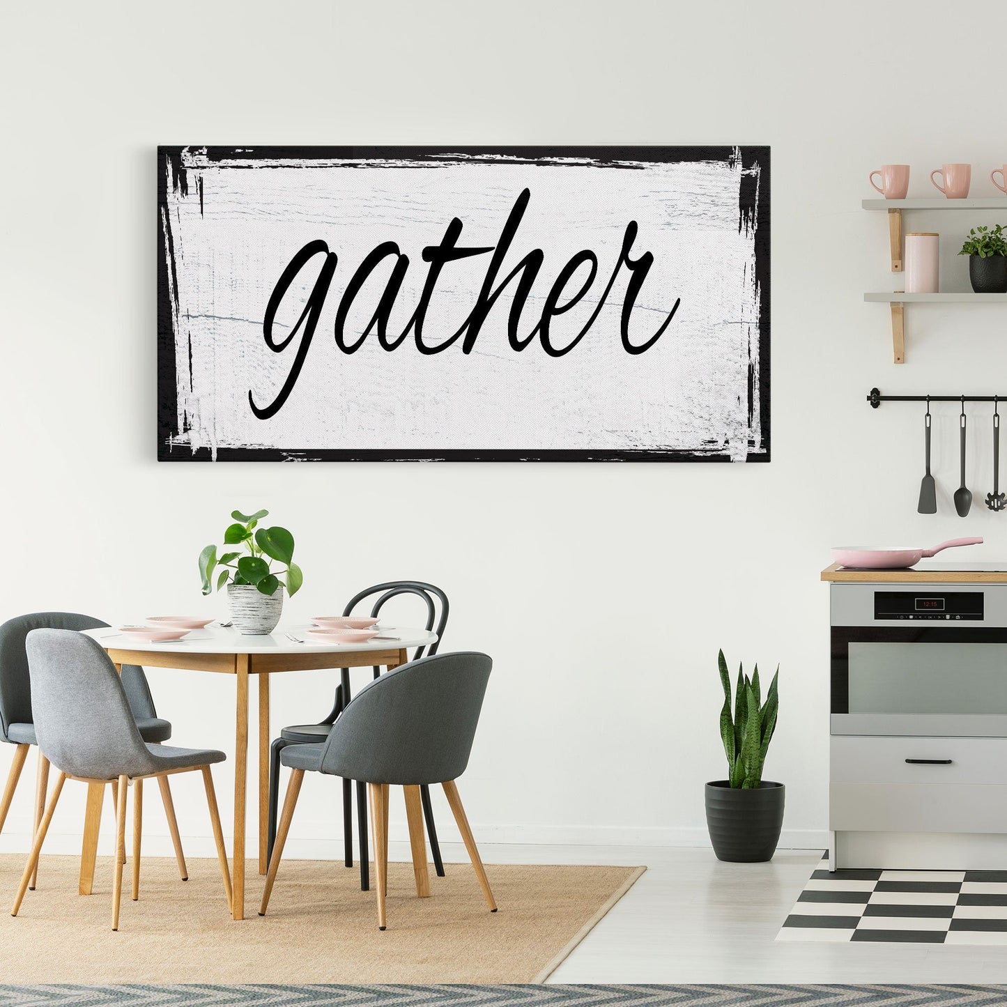 Gather Canvas Sign Gather Sign Large Gather Wood Sign Gather Sign Canvas Wood Dining Room Signs Dining Room Wall Decor Thanksgiving Signs
