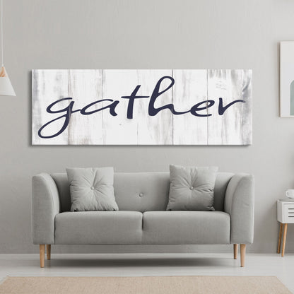 Gather Canvas Sign Gather Sign Large Gather Wood Sign Gather Sign Canvas Wood Dining Room Signs Dining Room Wall Decor Thanksgiving Signs