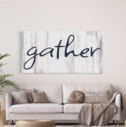 Gather Canvas Sign Gather Sign Large Gather Wood Sign Gather Sign Canvas Wood Dining Room Signs Dining Room Wall Decor Thanksgiving Signs