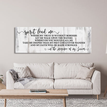 Song wall decor, Hillsong, spirit lead me canvas print, inspirational wall decor, worship song sign, worship song decor, Christian decor