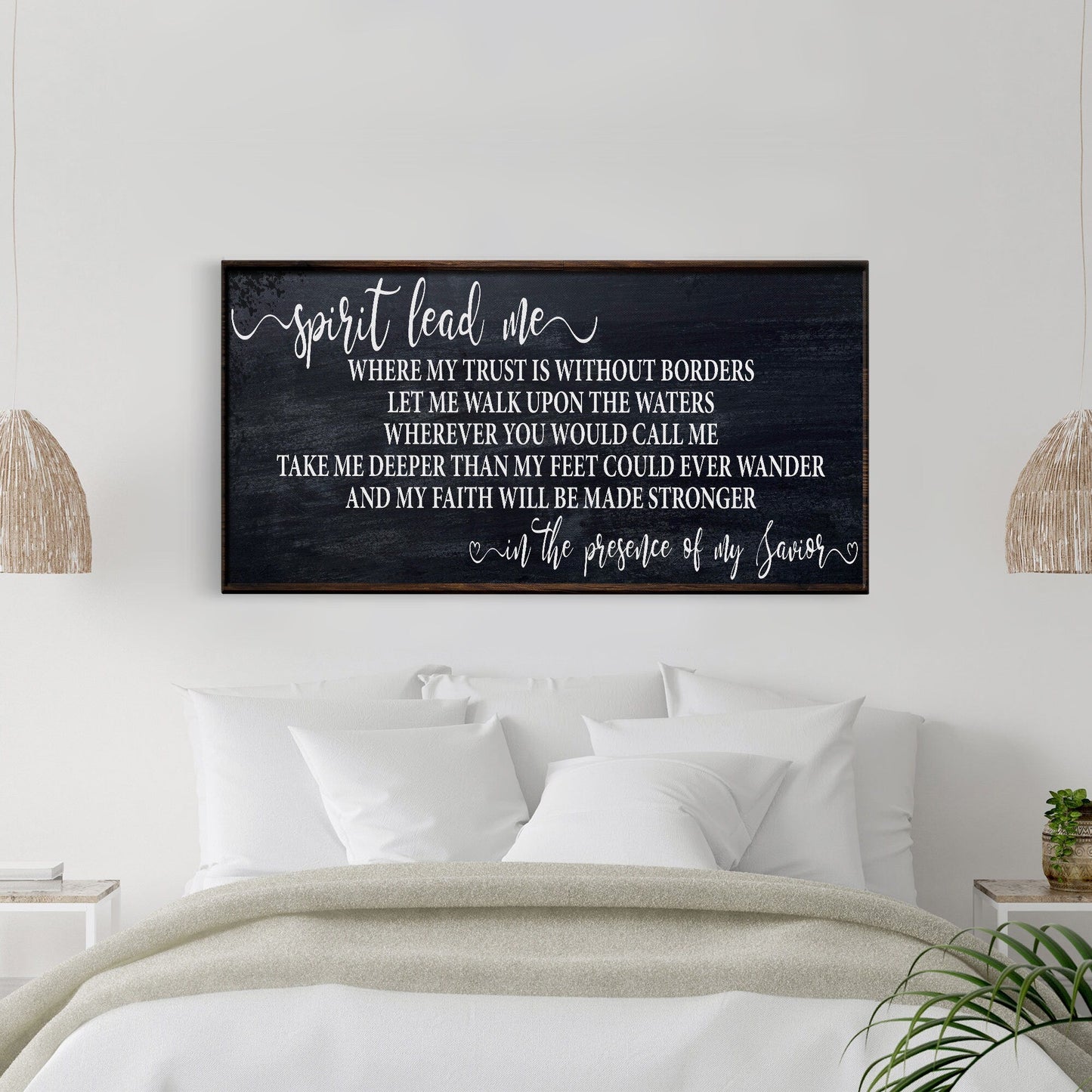 Song wall decor, spirit lead me canvas print, inspirational wall decor, worship song sign, worship song decor, Christian decor, Hillsong