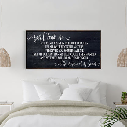 Song wall decor, spirit lead me canvas print, inspirational wall decor, worship song sign, worship song decor, Christian decor, Hillsong