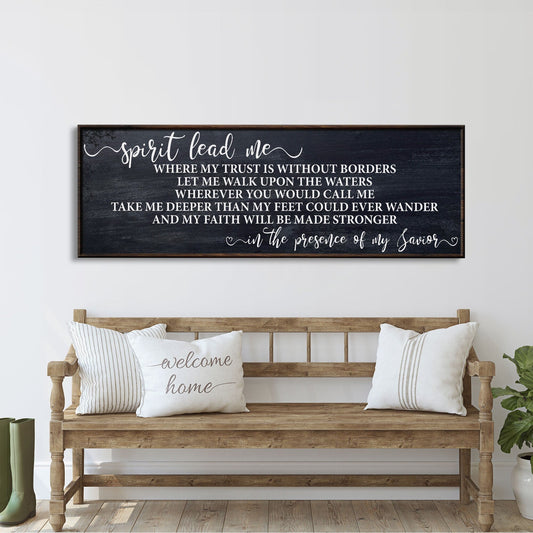 Song wall decor, spirit lead me canvas print, inspirational wall decor, worship song sign, worship song decor, Christian decor, Hillsong