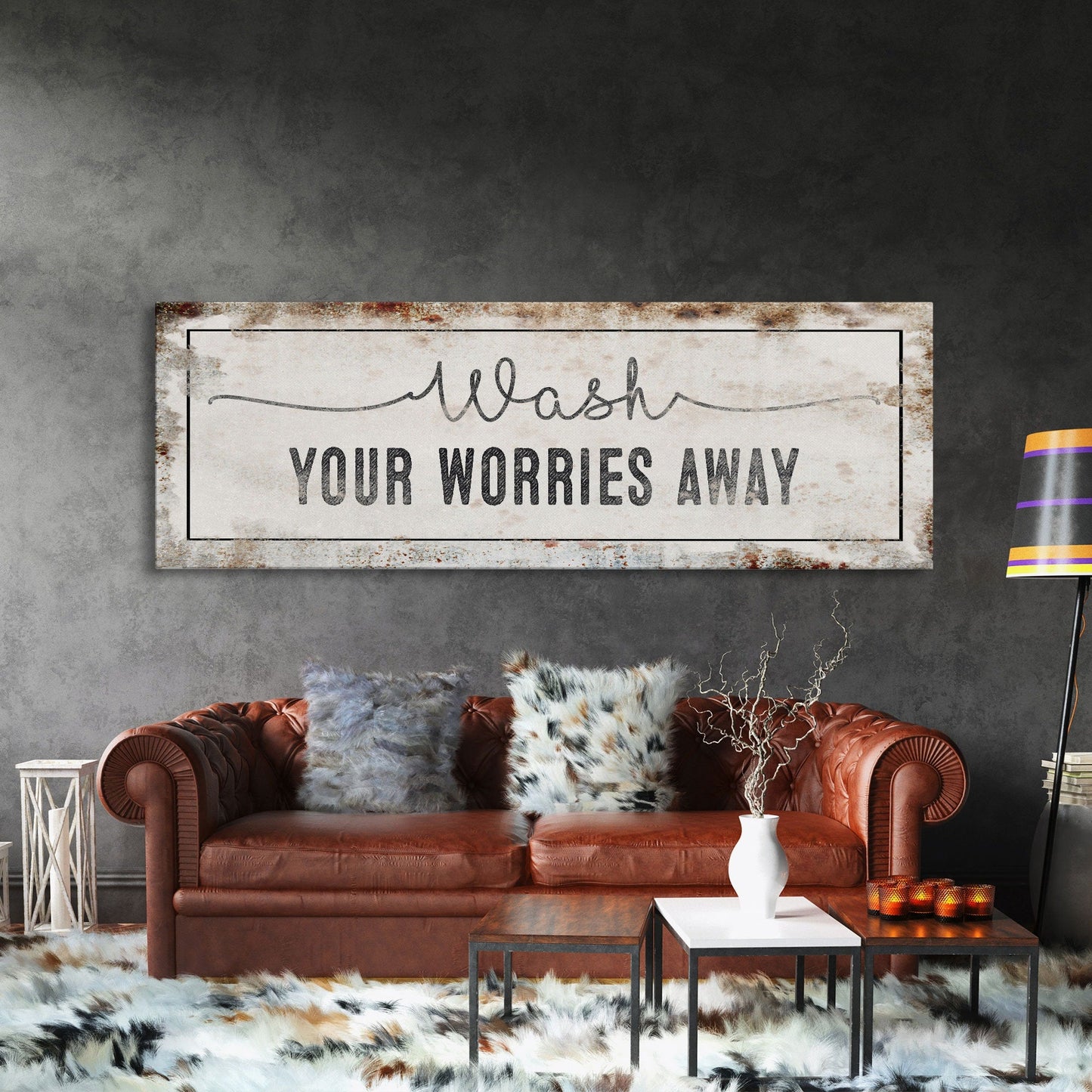 bathroom sign, wash your worries away sign, bath sign, sign for bathroom, bathroom wall decor, bathroom wall art, bath decor, canvas print