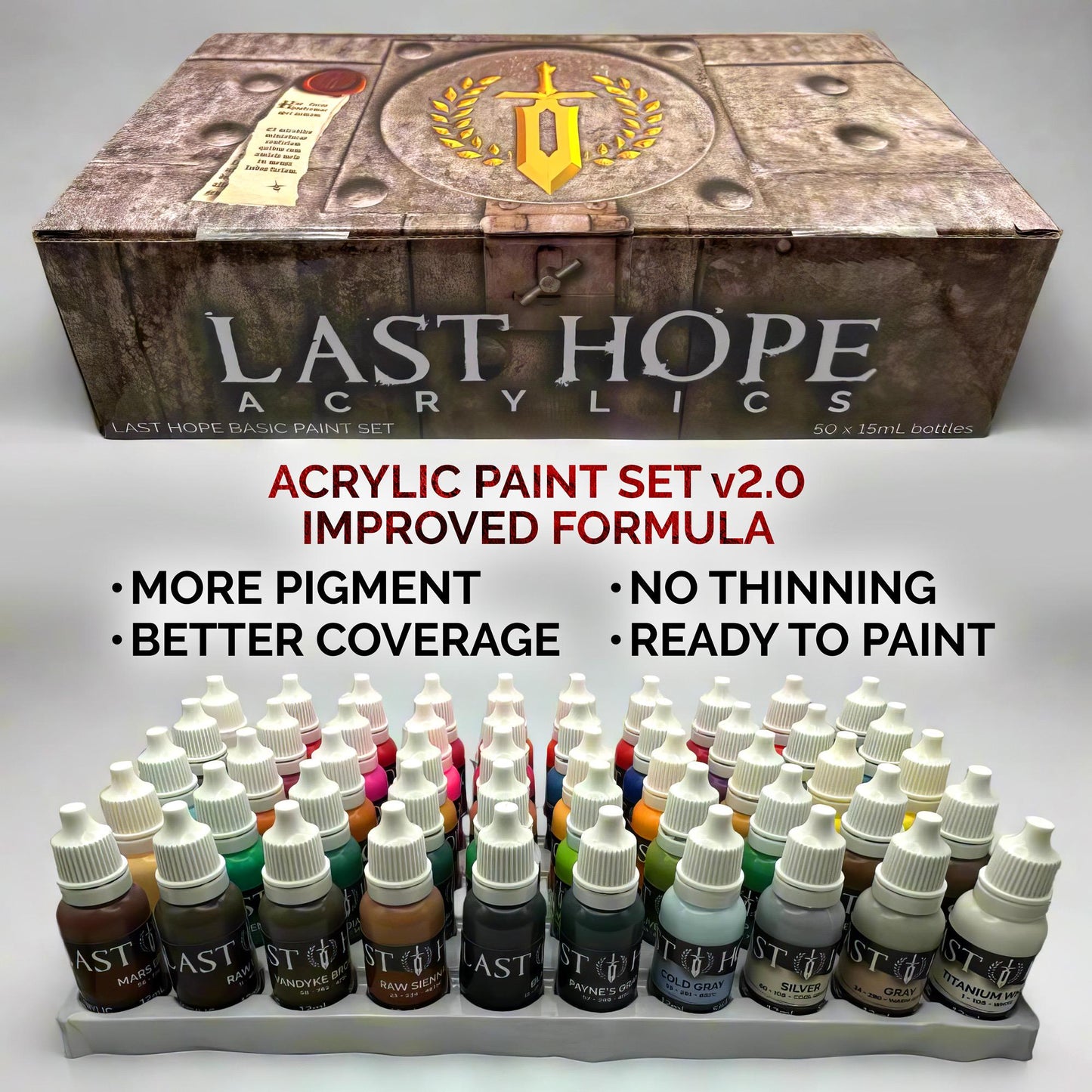 Acrylic Paint Set V2.0 for Wargame Miniatures - NEW FORMULA