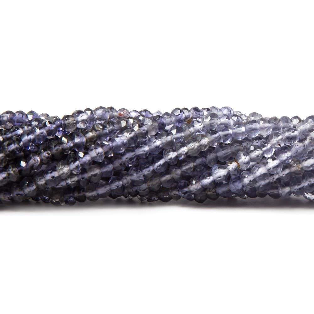 3mm Shaded Iolite Faceted Rondelle Beads 13 inch 185 pieces