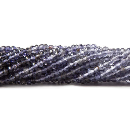 3mm Shaded Iolite Faceted Rondelle Beads 13 inch 185 pieces