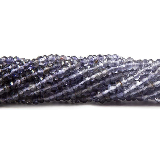 3mm Shaded Iolite Faceted Rondelle Beads 13 inch 185 pieces