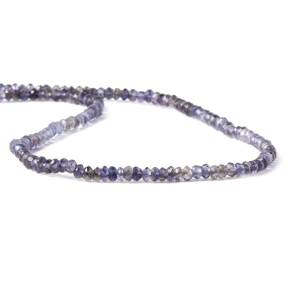 3mm Shaded Iolite Faceted Rondelle Beads 13 inch 185 pieces