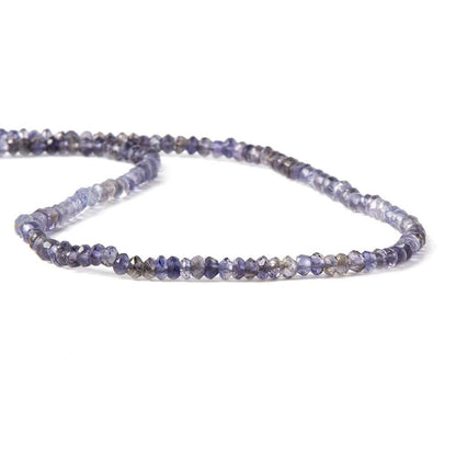 3mm Shaded Iolite Faceted Rondelle Beads 13 inch 185 pieces