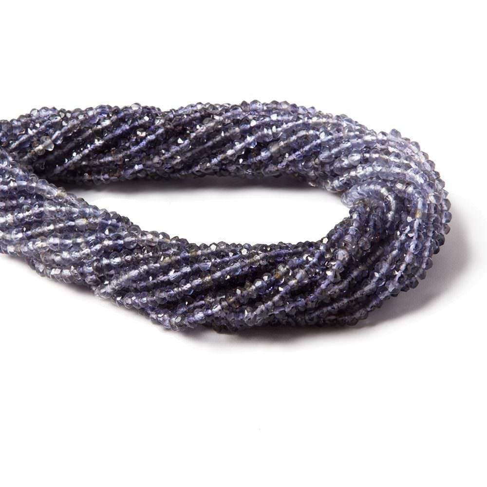 3mm Shaded Iolite Faceted Rondelle Beads 13 inch 185 pieces