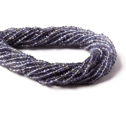 3mm Shaded Iolite Faceted Rondelle Beads 13 inch 185 pieces