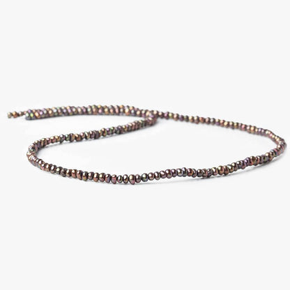 3mm Iridescent Green Center Drill Button Freshwater Pearl 210 pcs