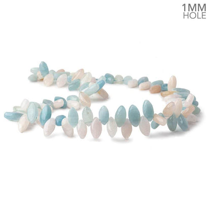 Multi Beryl top drilled plain marquise beads 16 inch 86 large hole beads A