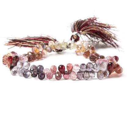 4x6mm Multi Color Spinel Faceted Tear Drop Briolette
