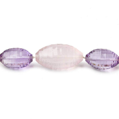 14-20mm Multi Gem concave checkerboard faceted marquise 16 inch 29 beads AAA