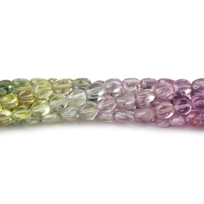 3-4.5mm Multi Color Madagascar Sapphire plain nuggets 18 inch 120 beads
