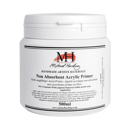 Michael Harding Non-Absorbent Acrylic Primer - Superior Base for Oil Paintings