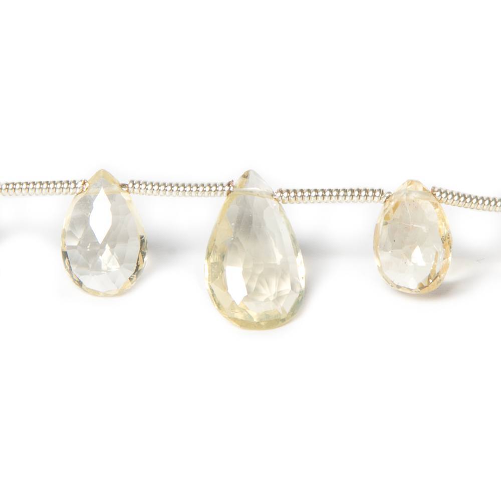 6x4-13x8mm Oregon Sunstone Faceted Pear Beads 8 inch 18 pieces