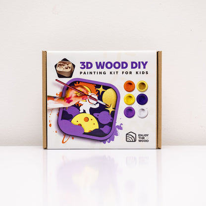 3D DIY Wood Painting Kit for Kids – Space