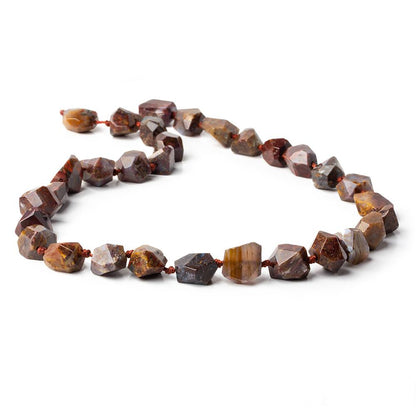 11x9-14x10mm Pietersite side drilled faceted nuggets 16 inch 31 beads