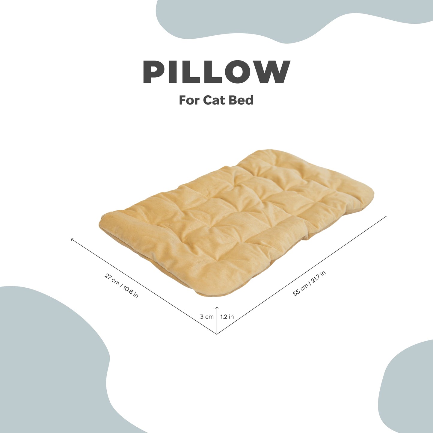 Sleeping Cat Pillow - Yellow
