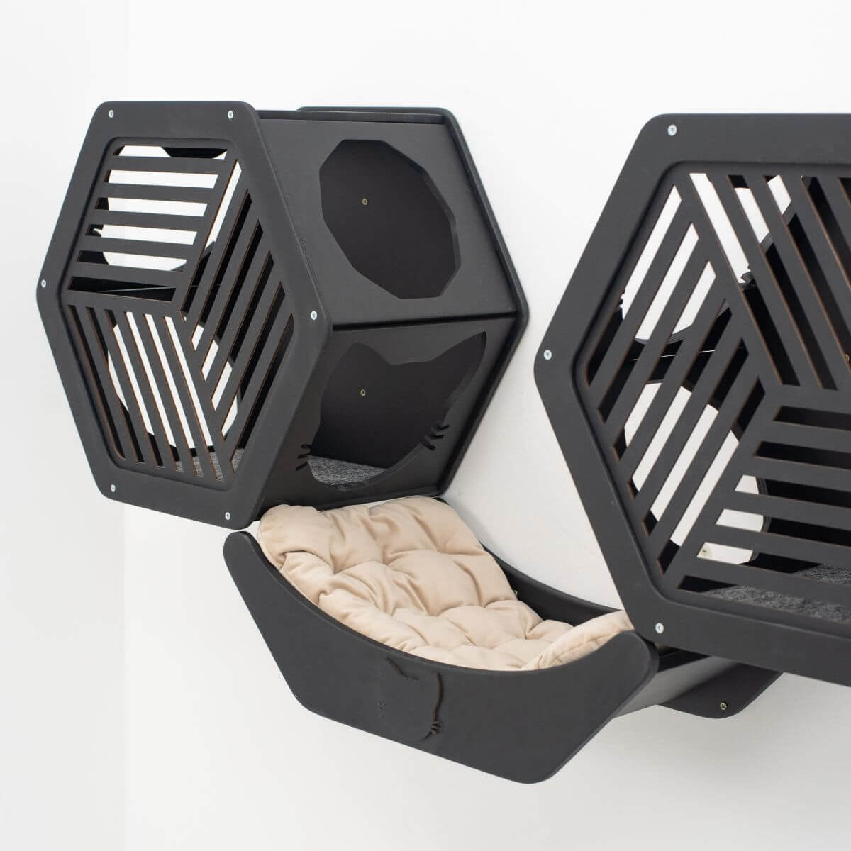 Sleeping Cat Pillow - Beige