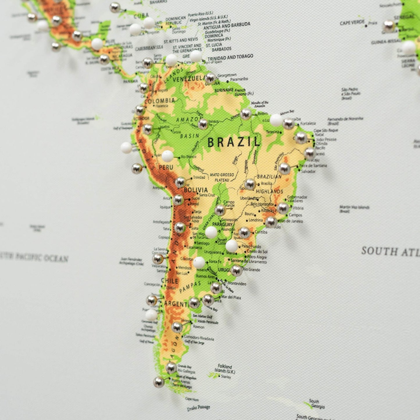 Canvas Push Pins - White