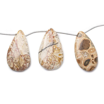 18x18-31x18mm Pollack Jasper Plain Pear Beads 8 inch 9 pieces